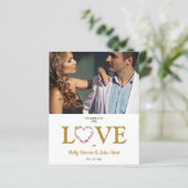 Budget Love Quote Trendy Collage Wedding 4 Photos (Stehend Vorderseite)