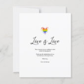 Budget Love & Thanks LGBT Rainbow Pride Heart LGBT (Rückseite)