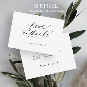 Budget love thanks script simple wedding thank you mitteilungskarte