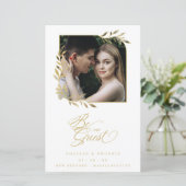 Budget Luxury Chic Golden Branches Frame Photo (Stehend Vorderseite)