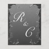 Budget Luxury Elegant Gray Blüh Wedding Einladung Flyer (Hinten)