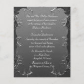 Budget Luxury Elegant Gray Blüh Wedding Einladung Flyer (Vorne)