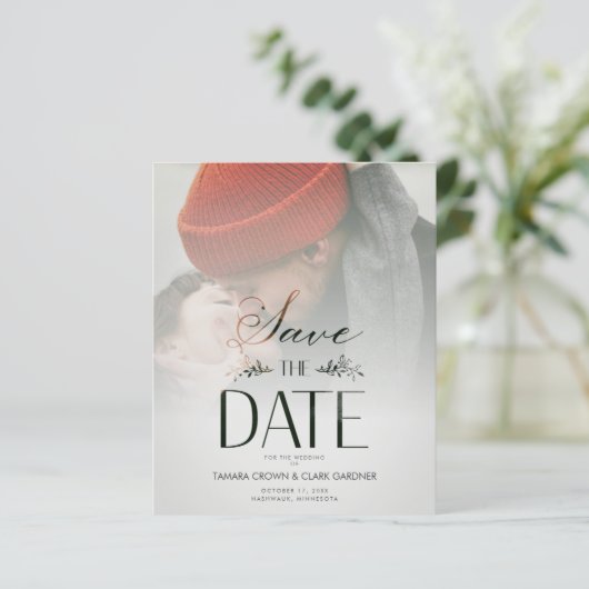 Budget Luxury Modern Transparency Wedding Foto (Stehend Vorderseite)