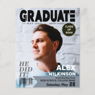 BUDGET Magazine Cover Style Typ Grad Ankündigung Flyer