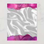 Budget Magenta Silver Agate White Silk Wedding (Rückseite)
