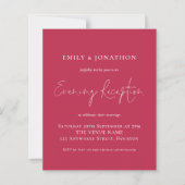 Budget Magenta Wedding Abend Empfang (Vorderseite)