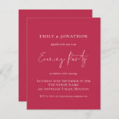 Budget Magenta Wedding Abend Party (Vorne/Hinten)