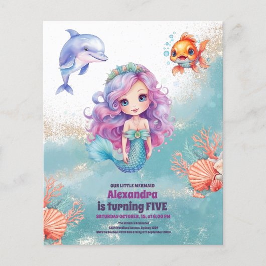 Budget Magic Mermaid Birthday Party (Vorderseite)