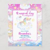 Budget Magical Unicorn Rainbow Birthday Party (Vorderseite)