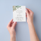 Budget Magnolia Eucalyptus Elegant Wedding Flyer (Gruppe)