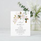 Budget Magnolia White Floral Wedding (Stehend Vorderseite)
