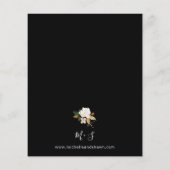 Budget Magnolia White Floral Wedding - Black (Rückseite)