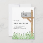 Budget Mailbox Neue Adresse Umzug Mini Mitteilungskarte (Vorderseite)