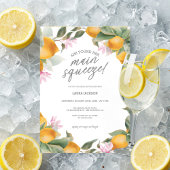 Budget Main Squeeze Lemon Wreath Bridal Shower Einladung