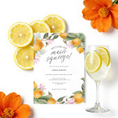Budget Main Squeeze Lemon Wreath Bridal Shower Einladung