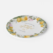 Budget Main Squeeze Lemon Wreath Bridal Shower Pappteller (Schrägansicht)
