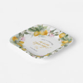 Budget Main Squeeze Lemon Wreath Bridal Shower Pappteller (Gewinkelt)