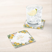 Budget Main Squeeze Lemon Wreath Bridal Shower Rechteckiger Pappuntersetzer (Vor Ort)