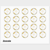 Budget Main Squeeze Lemon Wreath Bridal Shower Runder Aufkleber (Blatt)