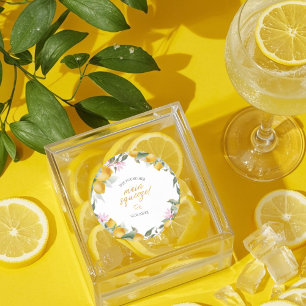 Budget Main Squeeze Zitronen Kranz Brautdusche Runder Aufkleber