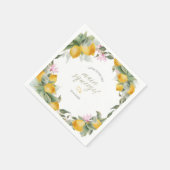 Budget Main Squeeze Zitronen Kranz Brautdusche Serviette (Ecke)