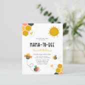 Budget Mama-to-Bee Babydusche Einladung (Stehend Vorderseite)