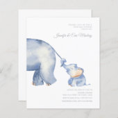 Budget Mama und Baby Elephant Baby Dusche (Vorne/Hinten)