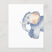Budget Mama und Baby Elephant Baby Dusche (Rückseite)