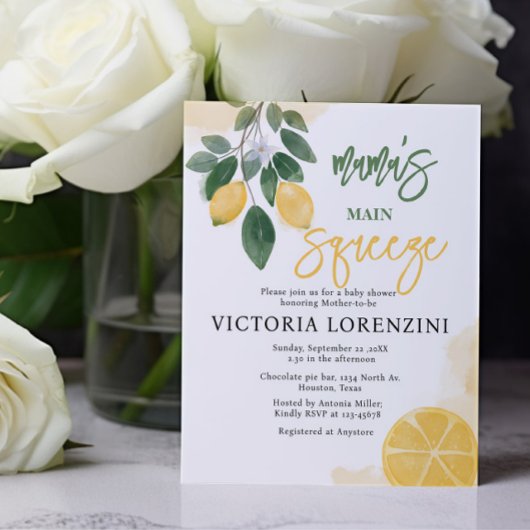 Budget Mamas Haupt Squeeze Baby Dusche Einladung