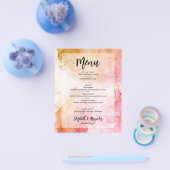 Budget Marble Wedding Menu Flyer (Einzeln)