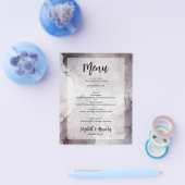 Budget Marble Wedding Menu Flyer (Einzeln)