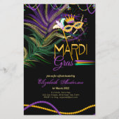 BUDGET MARDI GRAS 2022!! Feathers Mask Beads (Vorderseite)