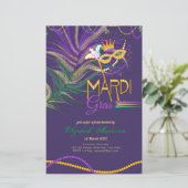 BUDGET MARDI GRAS 2022!! Feathers Mask Beads (Stehend Vorderseite)