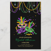 BUDGET MARDI GRAS 2023!! Feathers Mask Beads (Vorderseite)