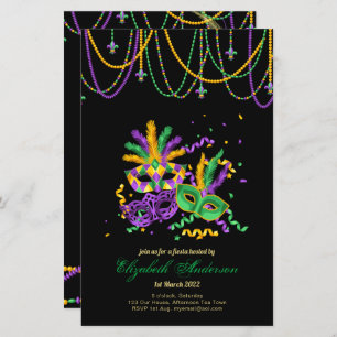 BUDGET MARDI GRAS 2023!! Feathers Mask Beads