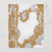 Budget Marmor Gold Bridal Dusche Einladung (Rückseite)