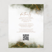 Budget Marmoröl Grüne Gold QR Code Hochzeit (Rückseite)