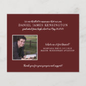 Budget Maroon Christlich Abschluss FotoCollage (Rückseite)