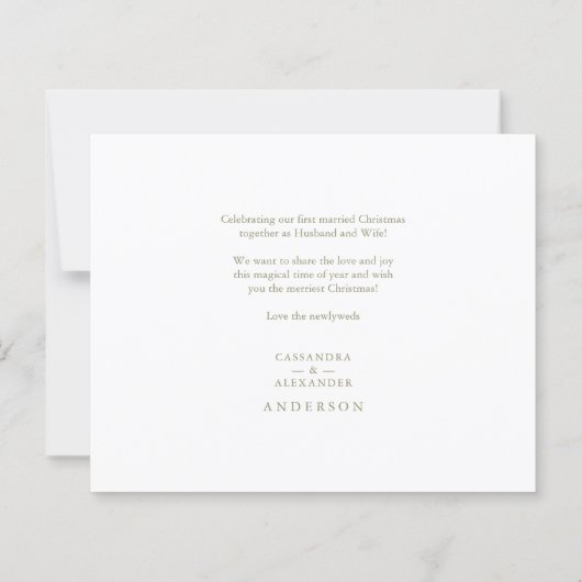 Budget Married & Merry Newlywed Photo Christmas  (Rückseite)