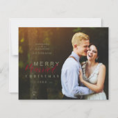 Budget Married & Merry Newlywed Photo Christmas (Vorderseite)
