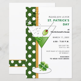 Budget Martini St Patricks Day Party Einladung