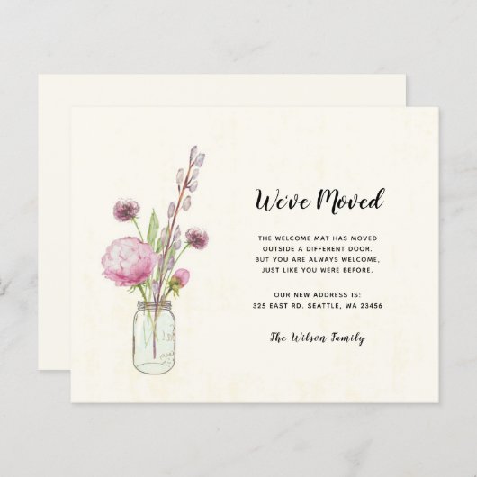 Budget Mason Jar haben wir neue Adresskarten versc (Vorne/Hinten)