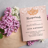 Budget Masquerade Rose Gold Glitzer Geburtstag