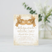 Budget Masquerade White Gold Glitzer Staub Geburts (Stehend Vorderseite)