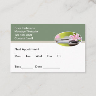Budget Massage Therapie Ernennung Visitenkarten Terminkarte