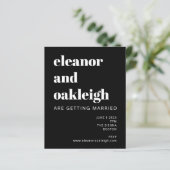 Budget Matisse Botanical Black Bold Wedding Einlad (Stehend Vorderseite)