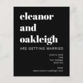 Budget Matisse Botanical Black Bold Wedding Einlad (Vorderseite)