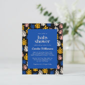 Budget Matisse Botanical Blue Black Baby Dusche (Stehend Vorderseite)