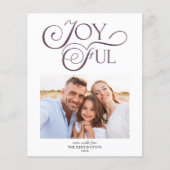 Budget Mauve Lila Joyful Weihnachtsfest Foto (Vorderseite)