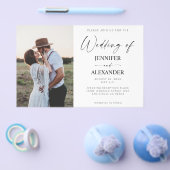 Budget MD Black & White Calligraphy Foto Einfach 2 Flyer (Einzeln)